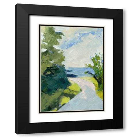 Rounding The Bend Black Modern Wood Framed Art Print with Double Matting by Gordon, Toby