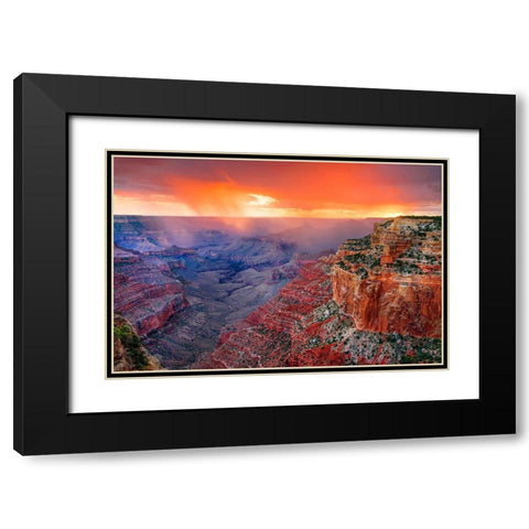 Monsoon Sunset Black Modern Wood Framed Art Print with Double Matting by Gavrilis, John