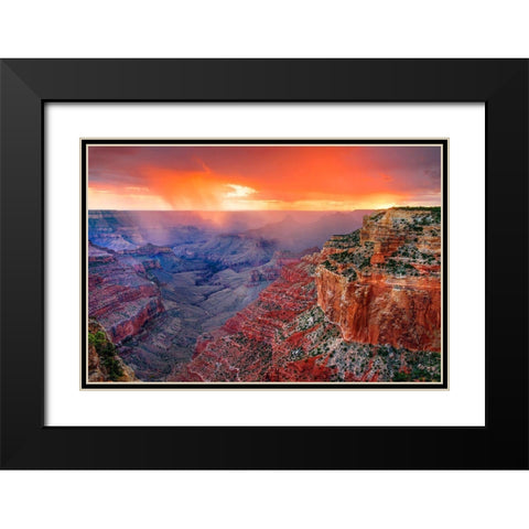Monsoon Sunset Black Modern Wood Framed Art Print with Double Matting by Gavrilis, John