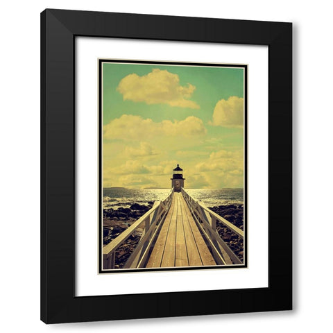The Lighthouse Black Modern Wood Framed Art Print with Double Matting by Grippo-Pike, Carrie Ann