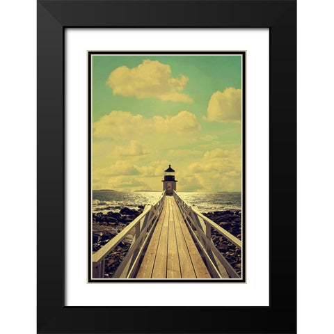 The Lighthouse Black Modern Wood Framed Art Print with Double Matting by Grippo-Pike, Carrie Ann