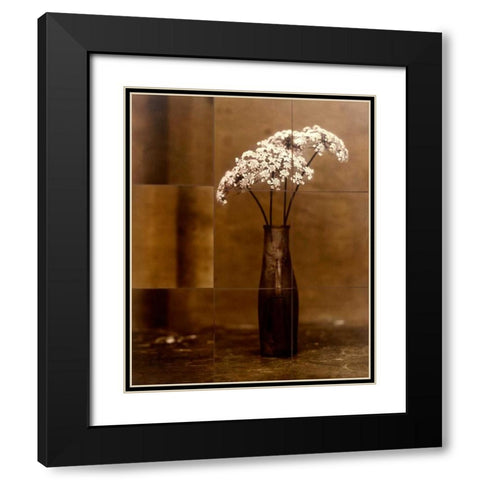 Night Flower Black Modern Wood Framed Art Print with Double Matting by Gauthier, Jan