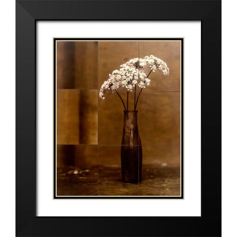 Night Flower Black Modern Wood Framed Art Print with Double Matting by Gauthier, Jan