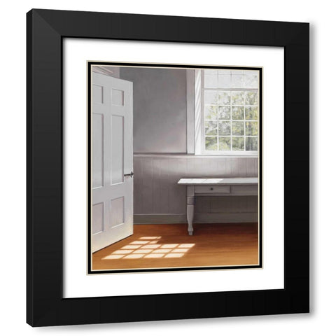 Open Door Black Modern Wood Framed Art Print with Double Matting by Gobin, Carol