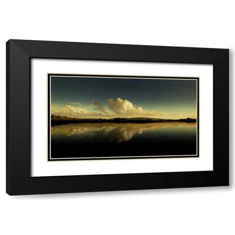 Cloud Reflection Black Modern Wood Framed Art Print with Double Matting by Goncalves, Adelino