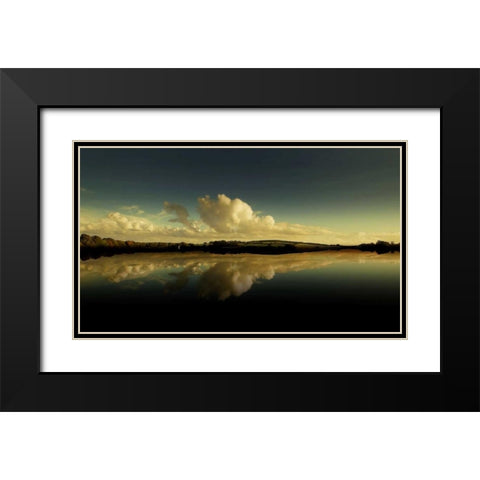 Cloud Reflection Black Modern Wood Framed Art Print with Double Matting by Goncalves, Adelino