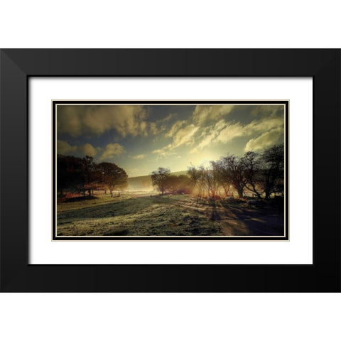 Here Comes the Sun Black Modern Wood Framed Art Print with Double Matting by Goncalves, Adelino