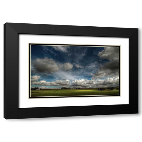 Love Clouds Black Modern Wood Framed Art Print with Double Matting by Goncalves, Adelino