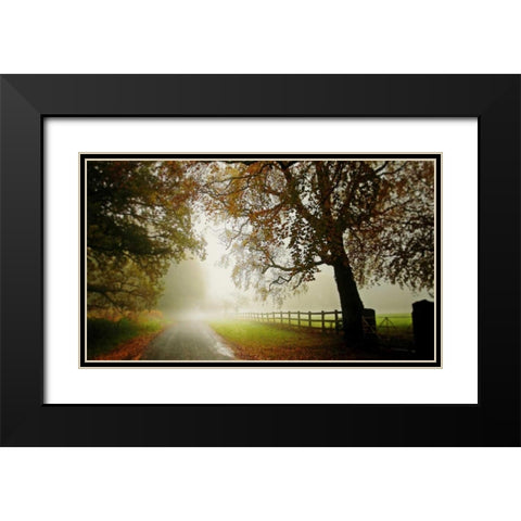 The Fog Black Modern Wood Framed Art Print with Double Matting by Goncalves, Adelino
