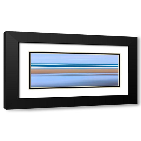 Pacific Stripes Black Modern Wood Framed Art Print with Double Matting by Gendreau, Katherine