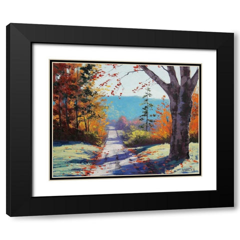 Autumn Delight Black Modern Wood Framed Art Print with Double Matting by Gercken, Graham