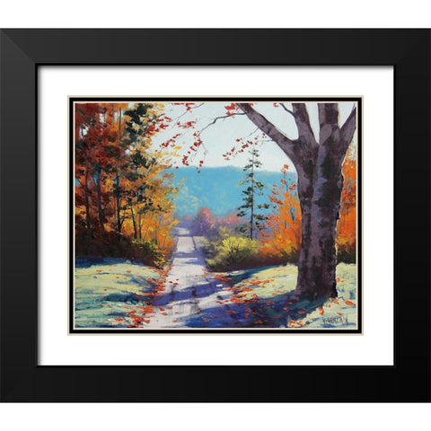 Autumn Delight Black Modern Wood Framed Art Print with Double Matting by Gercken, Graham