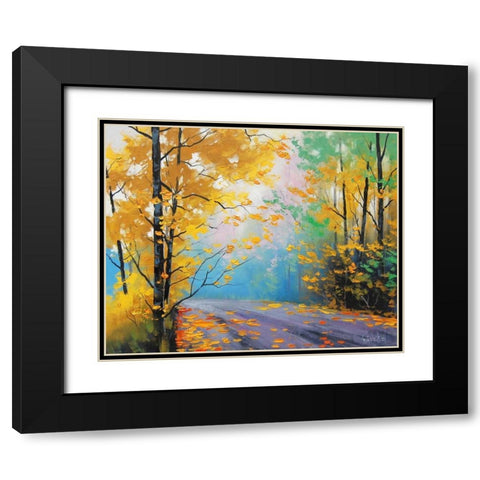 Misty Autumn Day Black Modern Wood Framed Art Print with Double Matting by Gercken, Graham