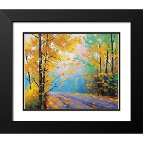 Misty Autumn Day Black Modern Wood Framed Art Print with Double Matting by Gercken, Graham