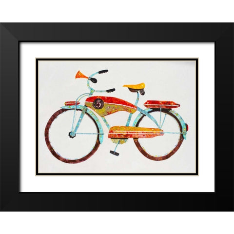 Bike No. 5 Black Modern Wood Framed Art Print with Double Matting by Grant, Anthony