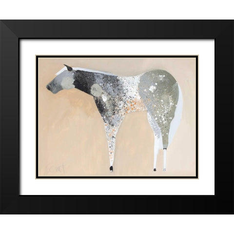 Horse No. 25 Black Modern Wood Framed Art Print with Double Matting by Grant, Anthony