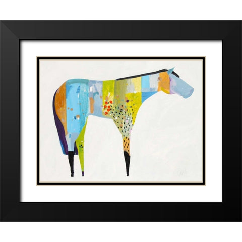 Horse No. 27 Black Modern Wood Framed Art Print with Double Matting by Grant, Anthony