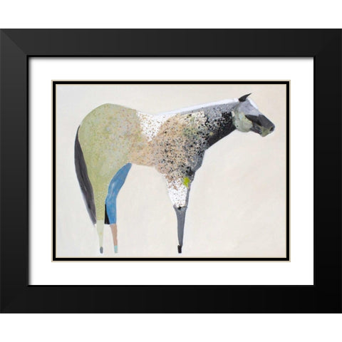 Horse No. 33 Black Modern Wood Framed Art Print with Double Matting by Grant, Anthony
