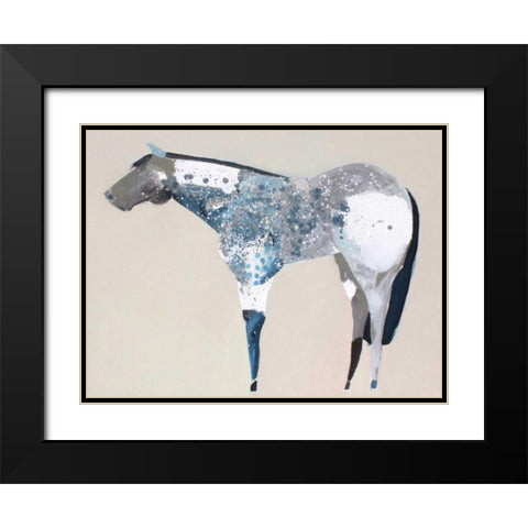 Horse No. 34 Black Modern Wood Framed Art Print with Double Matting by Grant, Anthony