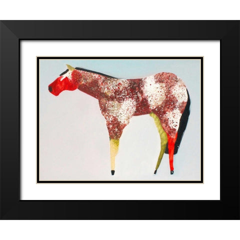 Horse No. 39 Black Modern Wood Framed Art Print with Double Matting by Grant, Anthony