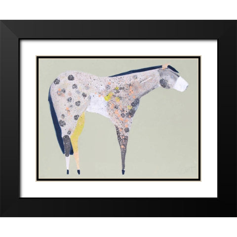 Horse No. 60 Black Modern Wood Framed Art Print with Double Matting by Grant, Anthony