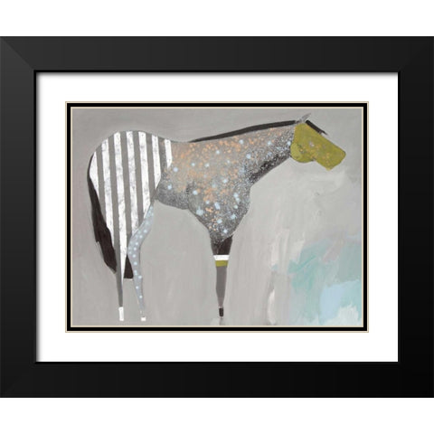 Horse No. 63 Black Modern Wood Framed Art Print with Double Matting by Grant, Anthony