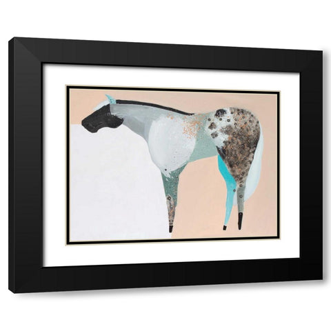 Horse No. 65 Black Modern Wood Framed Art Print with Double Matting by Grant, Anthony