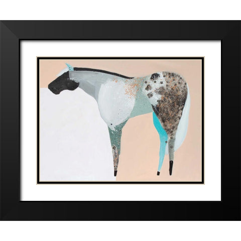 Horse No. 65 Black Modern Wood Framed Art Print with Double Matting by Grant, Anthony