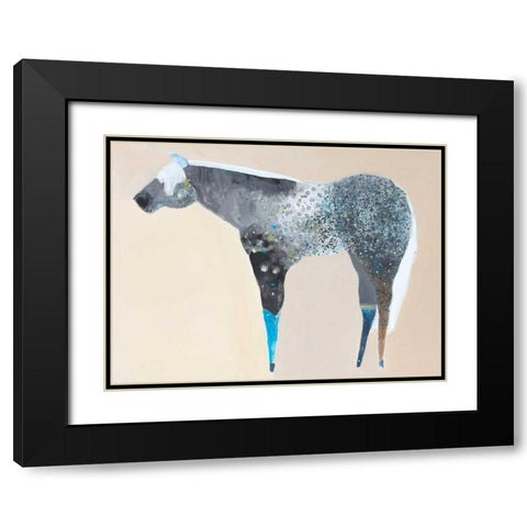 Horse No. 66 Black Modern Wood Framed Art Print with Double Matting by Grant, Anthony
