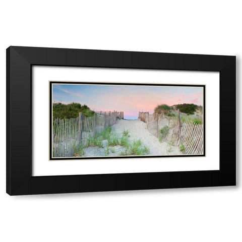 Crescent Beach Path Black Modern Wood Framed Art Print with Double Matting by Gendreau, Katherine