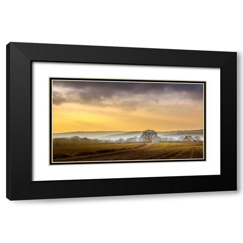The Farm Black Modern Wood Framed Art Print with Double Matting by Goncalves, Adelino