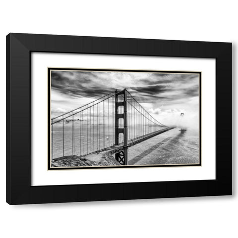 Into the Abyss Black Modern Wood Framed Art Print with Double Matting by Gordon, Dave