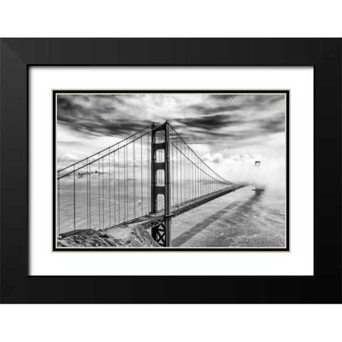 Into the Abyss Black Modern Wood Framed Art Print with Double Matting by Gordon, Dave