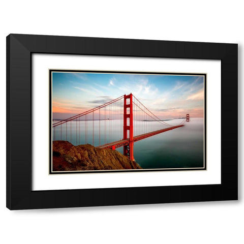 Into the Mist Black Modern Wood Framed Art Print with Double Matting by Gordon, Dave