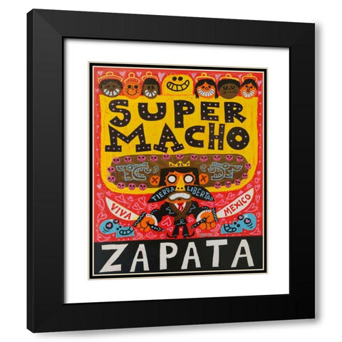 El Mexicano Black Modern Wood Framed Art Print with Double Matting by Gutierrez, Jorge R.