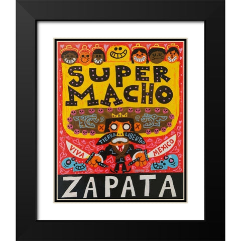 El Mexicano Black Modern Wood Framed Art Print with Double Matting by Gutierrez, Jorge R.