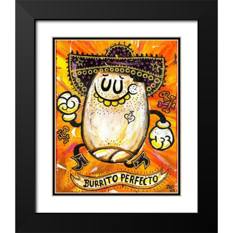 Burrito Perfecto Black Modern Wood Framed Art Print with Double Matting by Gutierrez, Jorge R.