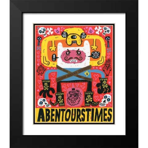 Las Aventuras de Pen Black Modern Wood Framed Art Print with Double Matting by Gutierrez, Jorge R.