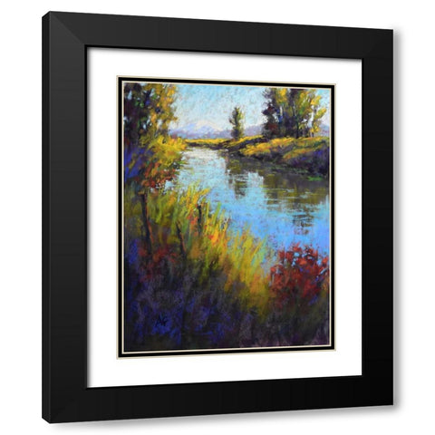 Looking down the Slough Black Modern Wood Framed Art Print with Double Matting by Gos, Alejandra