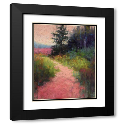 Magenta Black Modern Wood Framed Art Print with Double Matting by Gos, Alejandra