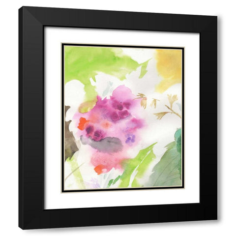Fusion No. 1 Black Modern Wood Framed Art Print with Double Matting by Golden, Sheila