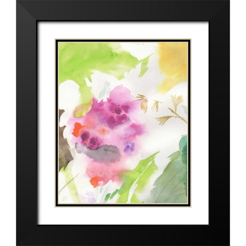 Fusion No. 1 Black Modern Wood Framed Art Print with Double Matting by Golden, Sheila