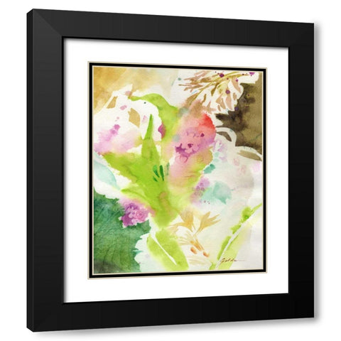 Fusion No. 2 Black Modern Wood Framed Art Print with Double Matting by Golden, Sheila