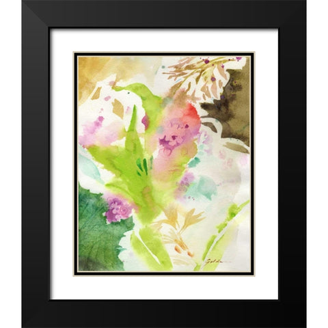 Fusion No. 2 Black Modern Wood Framed Art Print with Double Matting by Golden, Sheila