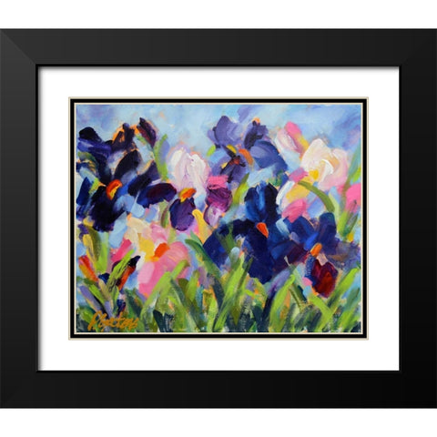 The Iris Show Black Modern Wood Framed Art Print with Double Matting by Gatens, Pamela
