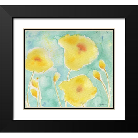 Summer Rain #3 Black Modern Wood Framed Art Print with Double Matting by Golden, Sheila
