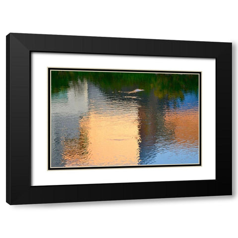 Reflection on the Iowa River No. 1 Black Modern Wood Framed Art Print with Double Matting by Gonzalez, Ulpi