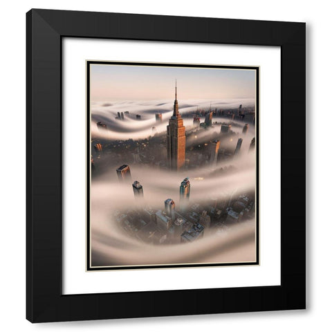 Empire Fog Black Modern Wood Framed Art Print with Double Matting by Getty, Bruce