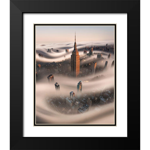 Empire Fog Black Modern Wood Framed Art Print with Double Matting by Getty, Bruce