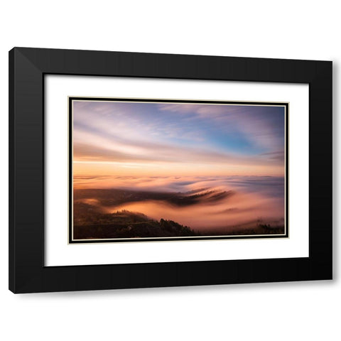 Golden Morning Black Modern Wood Framed Art Print with Double Matting by Getty, Bruce